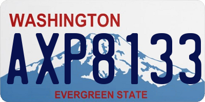 WA license plate AXP8133
