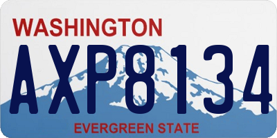 WA license plate AXP8134