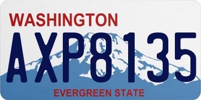 WA license plate AXP8135