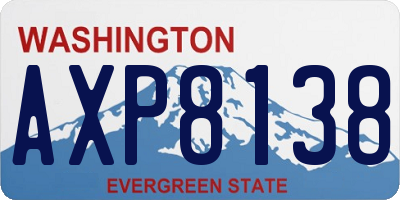 WA license plate AXP8138