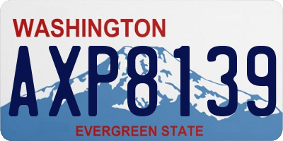 WA license plate AXP8139