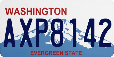 WA license plate AXP8142