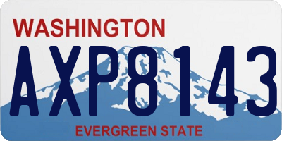 WA license plate AXP8143