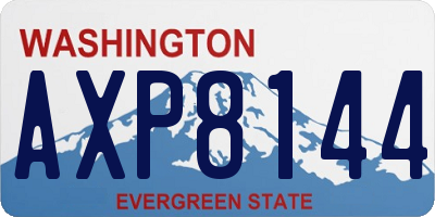 WA license plate AXP8144