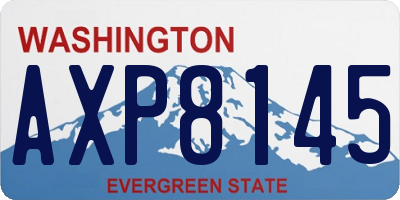 WA license plate AXP8145