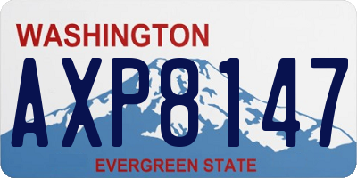 WA license plate AXP8147
