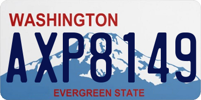 WA license plate AXP8149