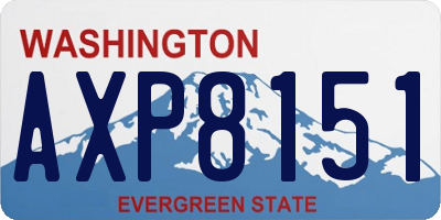 WA license plate AXP8151