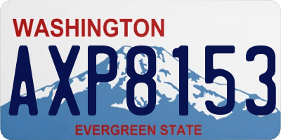 WA license plate AXP8153