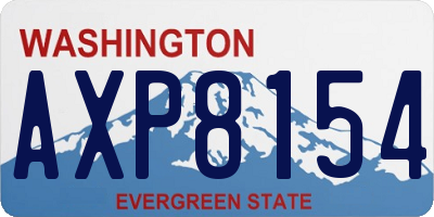 WA license plate AXP8154