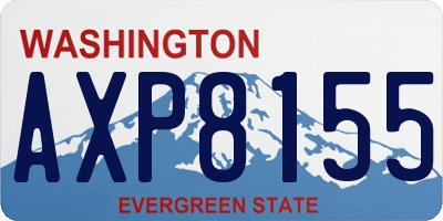 WA license plate AXP8155