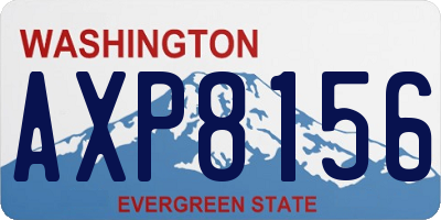 WA license plate AXP8156