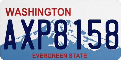 WA license plate AXP8158