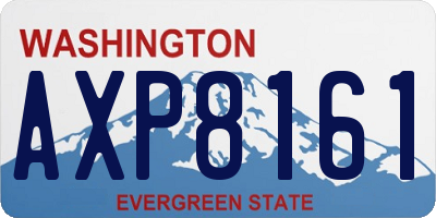 WA license plate AXP8161