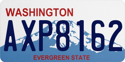 WA license plate AXP8162
