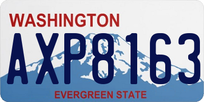 WA license plate AXP8163