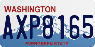 WA license plate AXP8165