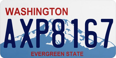 WA license plate AXP8167