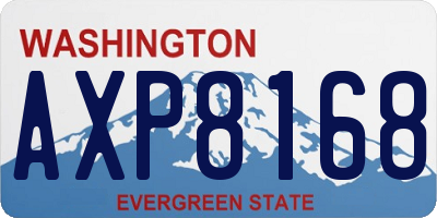 WA license plate AXP8168