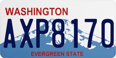 WA license plate AXP8170