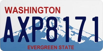 WA license plate AXP8171