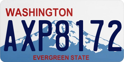 WA license plate AXP8172