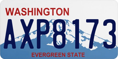 WA license plate AXP8173