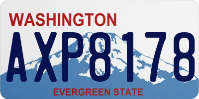 WA license plate AXP8178