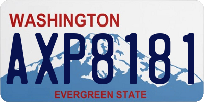 WA license plate AXP8181