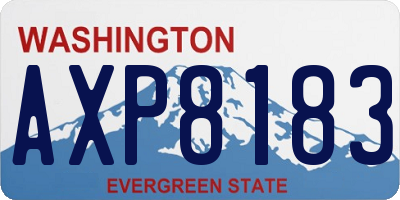 WA license plate AXP8183