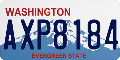 WA license plate AXP8184