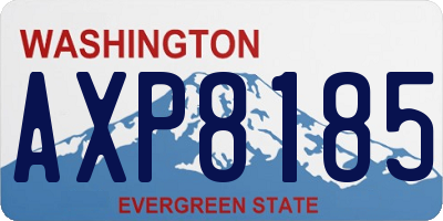 WA license plate AXP8185