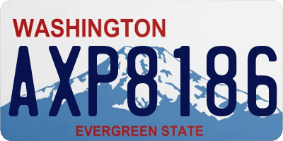 WA license plate AXP8186