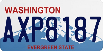 WA license plate AXP8187