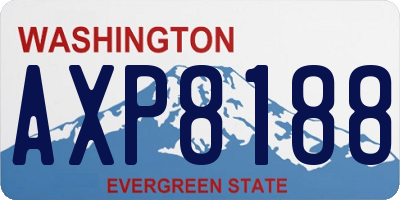 WA license plate AXP8188