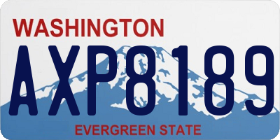 WA license plate AXP8189