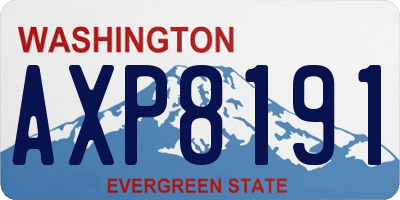 WA license plate AXP8191