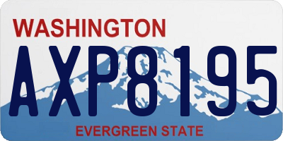WA license plate AXP8195