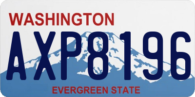 WA license plate AXP8196