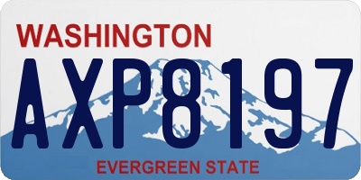 WA license plate AXP8197
