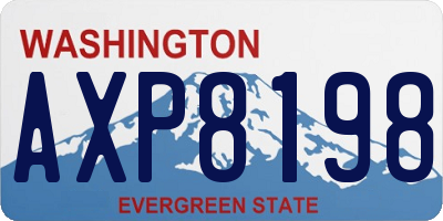 WA license plate AXP8198