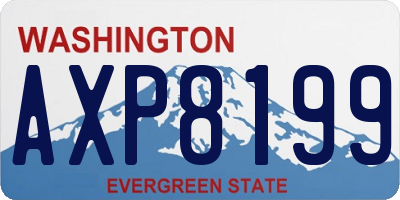WA license plate AXP8199