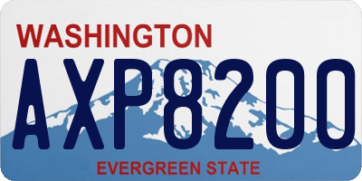WA license plate AXP8200