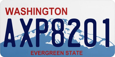 WA license plate AXP8201