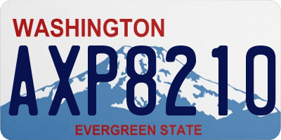 WA license plate AXP8210