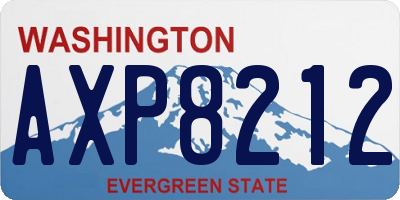WA license plate AXP8212