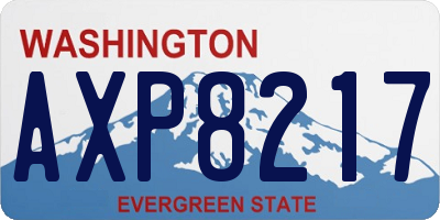WA license plate AXP8217