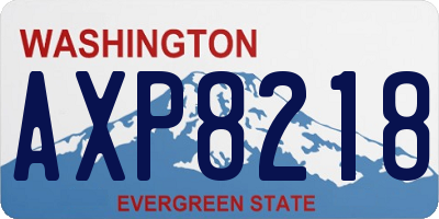 WA license plate AXP8218