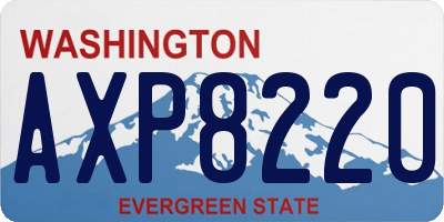 WA license plate AXP8220