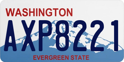 WA license plate AXP8221